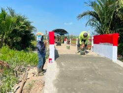 Empat Jembatan Kodim 1002/HST Mulai Bersolek, Warna Merah Putih Percantik Infrastruktur untuk Warga