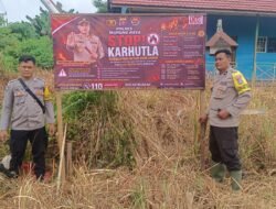 Cegah Karhutla, Polsek Tanah Siang Selatan Pasang Spanduk Himbauan