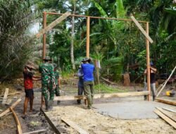 Tiang Kayu RTLH Milik Ibu Kiki Mayanti Berdiri Kokoh, Progres TMMD Ke-129 Terus Maju