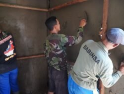 Plaster RTLH Milik Pak Mus Mulyadi Terus Dikebut Satgas TMMD Reguler Ke-129 Kodim 1208/Sambas