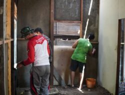 Pengerjaan RTLH Masuki Tahap Plester Dinding, Satgas TMMD Reguler Ke-129 Terus Kebut Progres