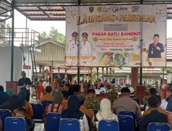 Dandim 1008/Tabalong Dukung Akselerasi Pengelolaan Pasar Mingguan, Dampingi Bupati Resmikan Pasar Batu Bangkit