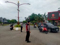 Polres Murung Raya Strong Point Pagi, Pastikan Situasi Jalan Raya Aman dan Kondusif