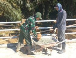 Beri Perlindungan Bagi Pelintas, Jembatan Beton Desa Pulau Sari Dipasang Pagar Pengaman