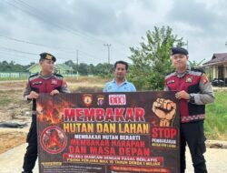 Sat Samapta Polres Murung Raya Gencarkan Sosialisasi Larangan Karhutla dan Maklumat Kapolda Kalteng