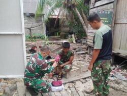 Tim Kesehatan Hadir Lakukan Pemeriksaan Kesehatan Anggota Satgas TMMD Ke-129 Kodim 1208/Sambas