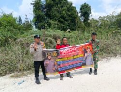 Giat Piket Polsek kapuas tengah Rutin lakukan imbauan larangan karhutla kepada masyarakat.