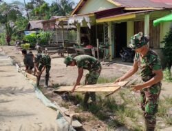 Satgas TMMD Reguler Ke-129 Bongkar Mal Rabat Beton, Pekerjaan Sasaran Fisik Terus Berlanjut