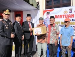 USAI UPACARA HUT BHAYANGKARA KE-80, BUPATI SERUYAN DAN FORKOPIMDA SERAHKAN BANTUAN SOSIAL KEPADA MASYARAKAT