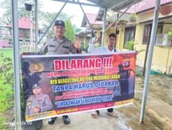 Cegah Kebakaran Hutan dan Lahan, Polsek Kapuas Barat Gencarkan Imbauan di Kelurahan Mandomai
