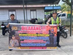Antisipasi Kebakaran Hutan, Polsek Kapuas Barat Patroli di Mandomai dan Gencarkan Imbauan Karhutla ke Warga