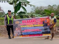 Memasuki Musim Kemarau, Personel Polsek Kapuas Barat Tak Hentinya Sosialisasikan Larangan Membakar Hutan dan Lahan