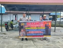 Antisipasi Kebakaran Hutan dan Lahan, Polsek Kapuas Barat Gencarkan Imbauan di Kelurahan Mandoma