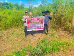 Cegah Kebakaran Hutan dan Lahan, Polsek Sebangau Kuala Gencarkan Sosialisasi Sanksi Pidana ke Masyarakat