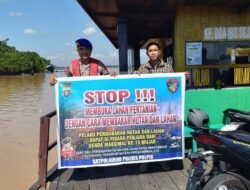 Satpolairud Polres Pulang Pisau Gencarkan Sosialisasi Larangan Membakar Hutan dan Lahan di Kawasan Pesisir
