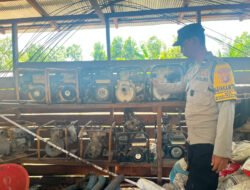Antisipasi Kebakaran Hutan, Personil Polsek Sebangau Kuala Lakukan Pengecekan Intensif Alat Karhutla