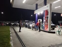 Antisipasi Kerawanan di Jam Sepi, Sat Samapta Polres Sukamara Ronda Preventif Area SPBU