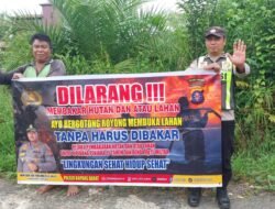 Antisipasi Musim Kemarau, Polsek Kapuas Barat Gencarkan Imbauan Karhutla di Mandomai