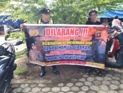 Polsek Kapuas Barat Laksanakan Sosialisasi Larangan Membakar Hutan Dan Lahan Ke Masyarakat