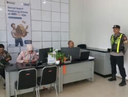 Jamin Keamanan Pusat Ekonomi, Polsek Kapuas Barat Gelar Patroli di Bank BRI, Kantor Pos, dan Pertashop Mandomai