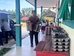 PATROLI DAN PENGAWALAN MBG, SAT SAMAPTA POLRES SUKAMARA PASTIKAN PENYALURAN BERJALAN AMAN DAN LANCAR