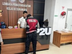 Cegah Gangguan Keamanan Perimeter, Sat Samapta Polres Sukamara Sambangi Lapas Kelas III Malam Hari