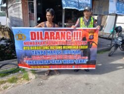 DALAM UPAYA PENCEGAHAN KEBAKARAN HUTAN DAN LAHAN, PERSONEL POLSEK PULAU PETAK SOSIALISASIKAN SANKSI PIDANA PELAKU KARHUTLA KE MASYARAKAT KECAMATAN PULAU PETAK