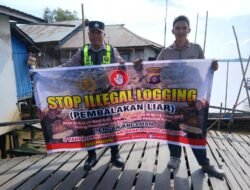 SOSIALISASI PENEBANGAN HUTAN SECARA LIAR (ILEGAL LOGING) OLEH PERSONIL POLSEK PULAU PETAK