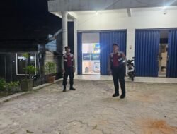 Cegah Kejahatan terhadap Nasabah dan Fasilitas Perbankan, Sat Samapta Polres Sukamara Patroli Malam di Bank Mandiri