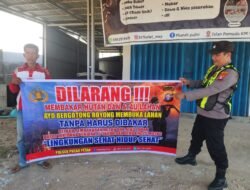 DALAM UPAYA PENCEGAHAN KEBAKARAN HUTAN DAN LAHAN, PERSONEL POLSEK PULAU PETAK SOSIALISASIKAN SANKSI PIDANA PELAKU KARHUTLA KE MASYARAKAT KECAMATAN PULAU PETAK