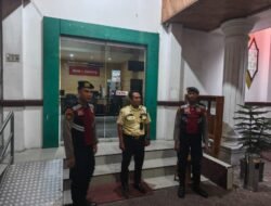 Pastikan Fasilitas Transaksi Tetap Aman, Sat Samapta Polres Sukamara Patroli Malam di Bank Kalteng
