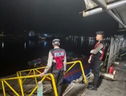 Jaga Akses Transportasi Air pada Jam Rawan, Sat Samapta Polres Sukamara Patroli Pelabuhan Speed