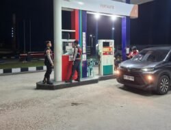 Cegah Gangguan pada Jam Rawan, Sat Samapta Polres Sukamara Intensifkan Patroli Malam di SPBU