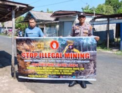 PERSONEL POLSEK PULAU PETAK LAKSANAKAN SOSIALISASI ILEGAL MINING KE MASYARAKAT GUNA PENCEGAHAN TAMBANG LIAR DI WILAYAH KECAMATAN PULAU PETAK