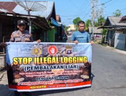 SOSIALISASI PENEBANGAN HUTAN SECARA LIAR (ILEGAL LOGING) OLEH PERSONIL POLSEK PULAU PETAK