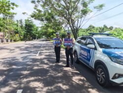 Antisipasi Lakalantas, Satlantas Polres Kapuas Pantau Arus Lalu Lintas Lingkar Luar Kota