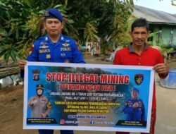 Satpolairud Polres Kapuas Laksanakan Patroli Perairan, Beri Imbauan Stop Penambangan Liar Di DAS Kapuas