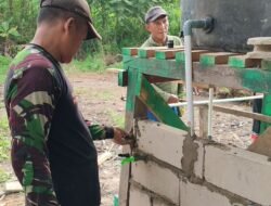Satgas TMMD Reguler ke-129 Pasang Paralon Sumur Bor Program TMMD
