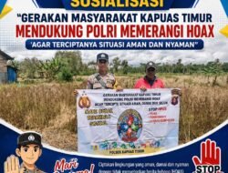 Sosialisasi Gerakan Masyarakat Mendukung Polri dalam Mencegah dan Memerangi Hoax, demi terciptanya Situasi yang aman dan sejuk.