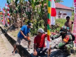 Momentum Bulan Agustus Bersama Masyarakat Babinsa Kodim 1009/TLA Hiasi Desa