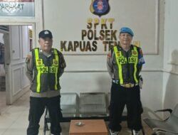 ‎Personel Piket Laks Giat Jaga Mako Polsek Kapuas Tengah. 