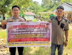 Bhabinkamtibmas Sosialisasikan Larangan Karhutla Ke Warga Tanah Siang Selatan