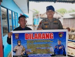 Cegah Illegal Fishing, Satpolairud Polres Kapuas Imbau Hal Ini Pada Warga Pesisir DAS Kapuas.