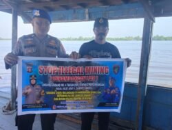 Satpolairud Polres Kapuas Laksanakan Patroli Perairan, Beri Imbauan Stop Penambangan Liar Di DAS Kapuas