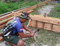 Pasang Mal Pondasi Tahap Awal, Satgas TMMD Reguler Ke-129 Lanjutkan Pembangunan RTLH