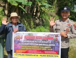 Bhabinkamtibmas Polsek Permata Intan Imbau Warga Stop Membakar Hutan dan Lahan