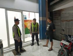 Giat Patroli Polsek ke bank BPD unit Pujon, Antisipasi gangguan Kamtibmas.