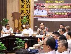 Kapolres Barsel Hadiri Rakor Penetapan Status Tanggap Darurat Bencana Karhutla Dan Kekeringan Ekstrem Di Kabupaten Barsel
