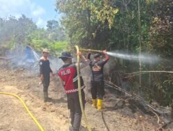 Kebakaran Lahan, Polres Murung Raya dan Tim Gabungan Sigap Lakukan Penanganan
