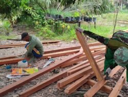 Kerangka Kayu Segera Dipasang, Satgas TMMD Reguler Ke-129 Percepat Pembangunan RTLH